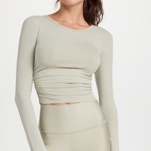 Alo Gather Long Sleeve—Size M—Limestone